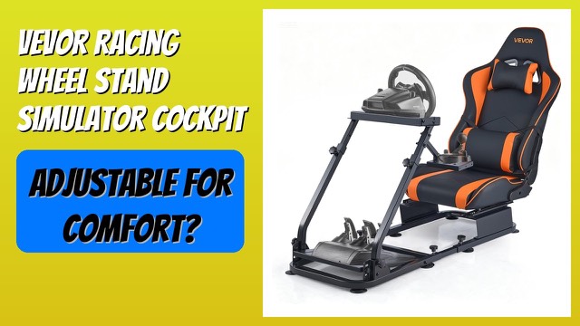 VEVOR steel racing simulator cockpit with seat and wheel mount