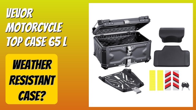 VEVOR 65L aluminum alloy motorcycle top case with lock