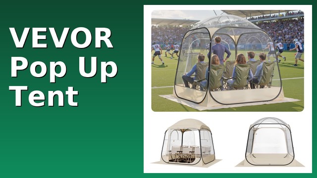 VEVOR clear pop-up dome sports tent set up outdoors