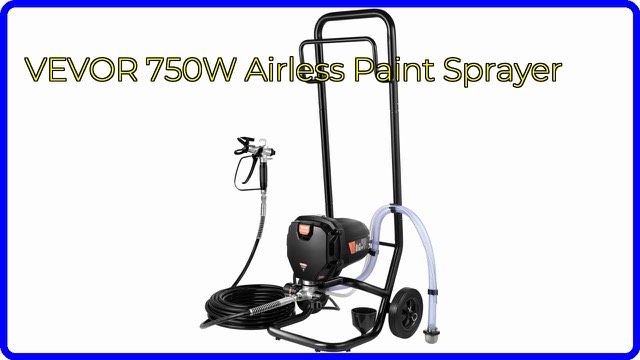 VEVOR 750W airless paint sprayer on a wheeled cart