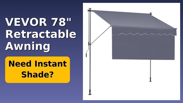 VEVOR dark gray retractable patio awning with side shade curtain