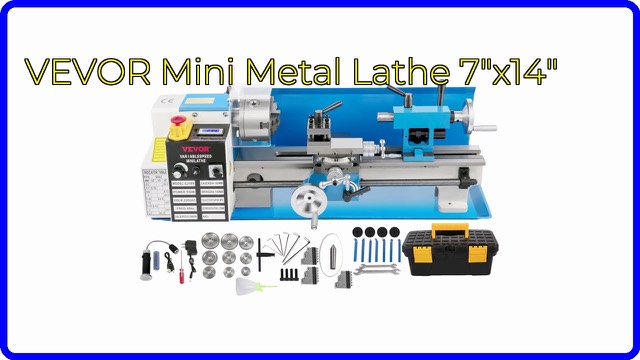 VEVOR 7x14 benchtop mini metal lathe with chuck and tool post
