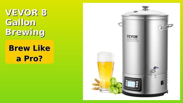 VEVOR 8-gallon stainless steel electric home brewing system with control panel