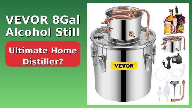 VEVOR stainless steel still with copper coil condenser and circulation pump