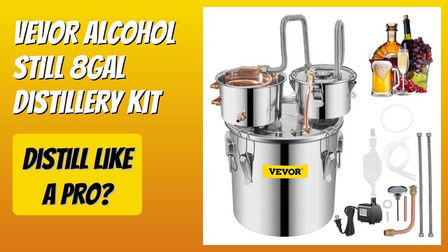 VEVOR stainless steel and copper 8-gallon still with thumper keg and condenser