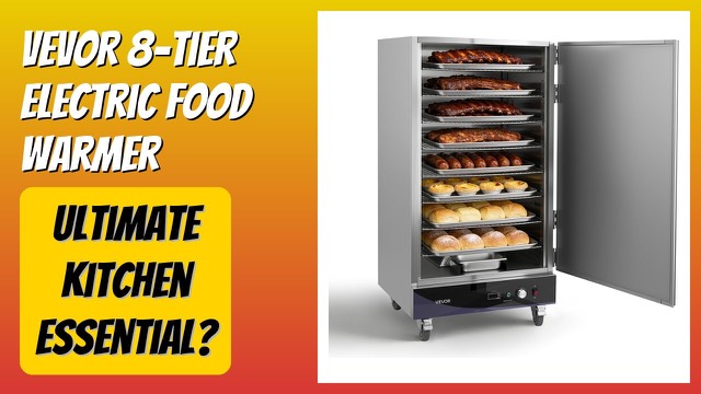 VEVOR eight-shelf stainless steel food warming cabinet with single door
