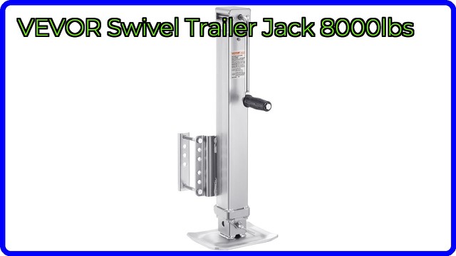 VEVOR swivel trailer tongue jack with crank handle