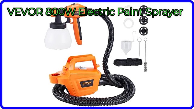 VEVOR 800W electric HVLP spray gun with paint container