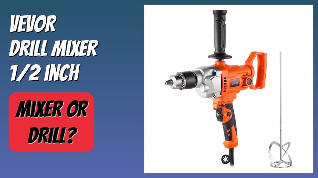 VEVOR 8116 corded drill mixer with D-handle and galvanized mixing paddle