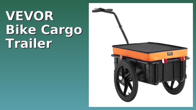 VEVOR foldable bike cargo trailer with waterproof cover and 16-inch wheels