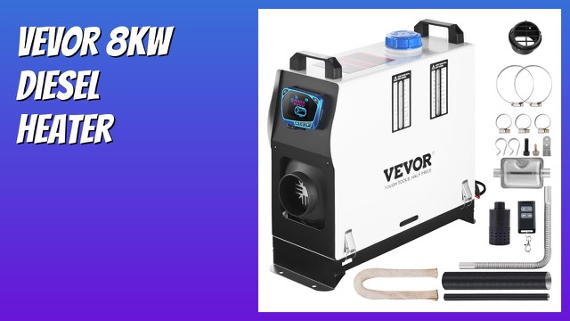 VEVOR 8KW all-in-one diesel air heater with LCD switch and remote