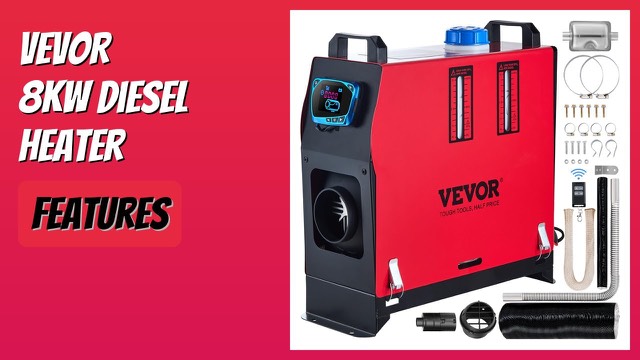 VEVOR 8KW diesel air heater with muffler and remote control