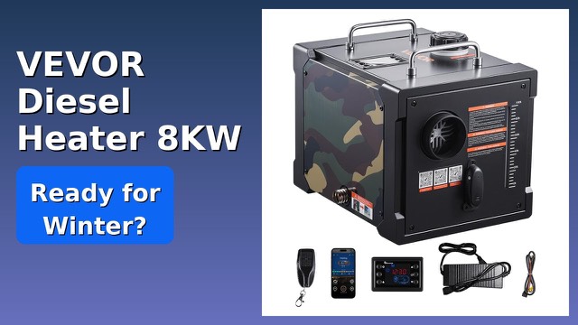 VEVOR 8KW portable diesel air heater with LCD screen