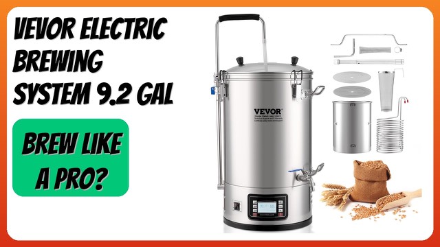 VEVOR all-in-one electric home brewing system with stainless steel pot and control panel