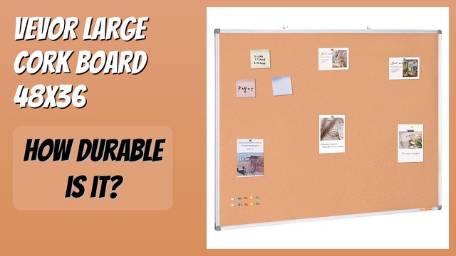VEVOR large cork bulletin board in an aluminium frame on a wall