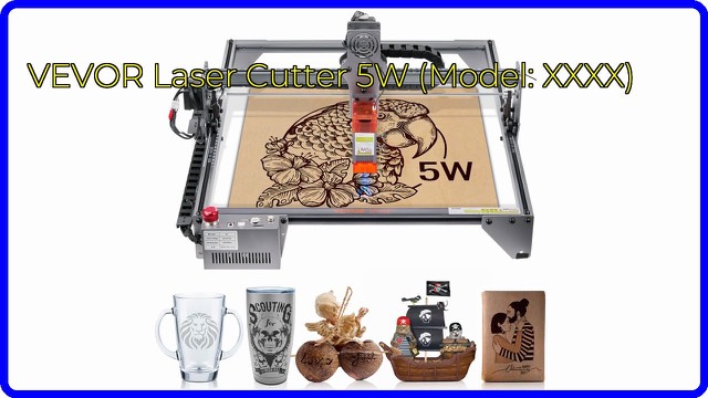 VEVOR A7 5W laser engraving machine in grey with a large work area