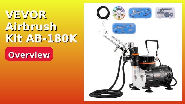 VEVOR airbrush kit with compressor and three dual-action airbrushes