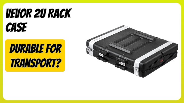 VEVOR 2U ABS rack case with handle and twist latches