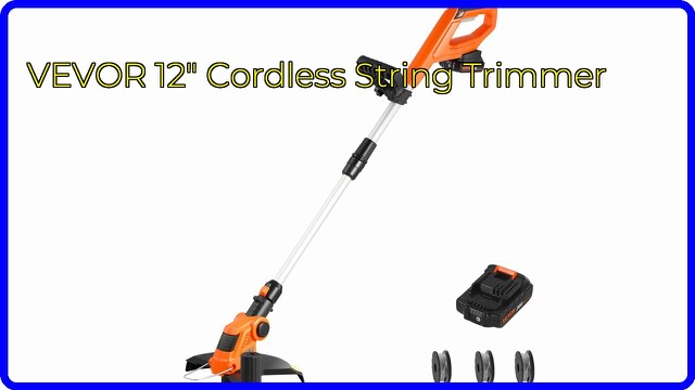 VEVOR ADGT01 cordless string trimmer with 12-inch cutting width