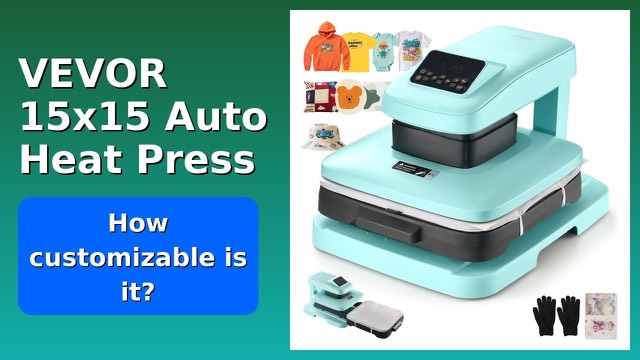 VEVOR green 15 x 15 inch auto heat press with digital display