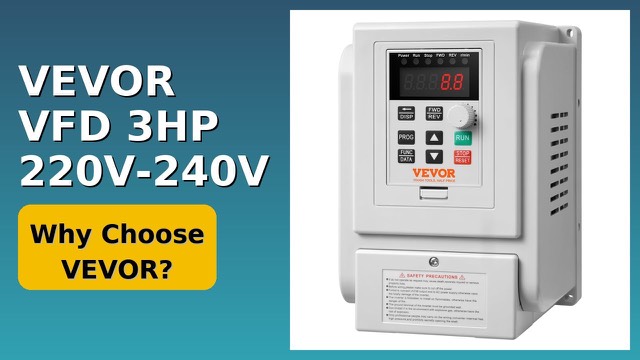 VEVOR 3HP variable frequency drive with display and frequency knob