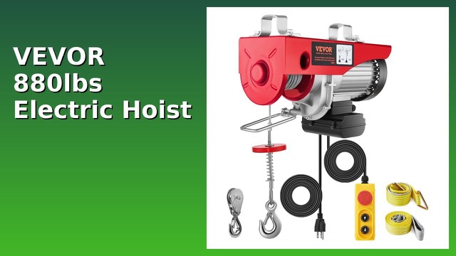 VEVOR 880 lb electric hoist with wired remote and steel cable