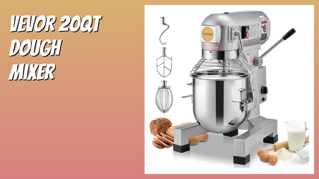 VEVOR B20B 20-quart stainless steel commercial floor mixer