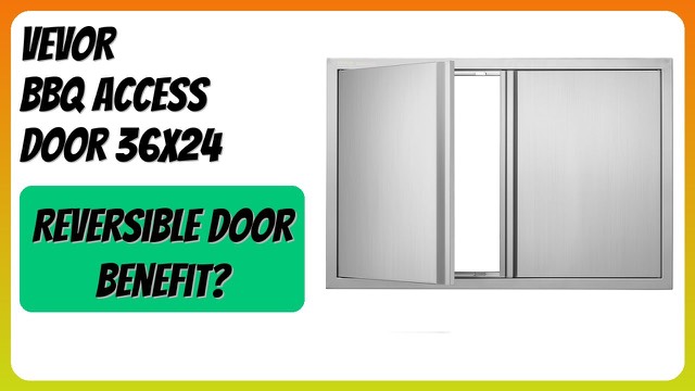 VEVOR stainless steel flush-mount BBQ access door with recessed handles