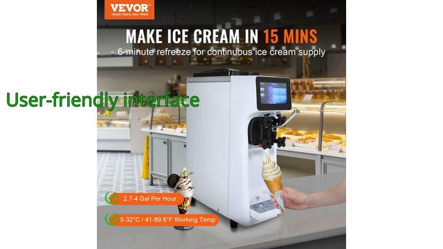 VEVOR countertop single-flavour soft serve ice cream machine in stainless steel