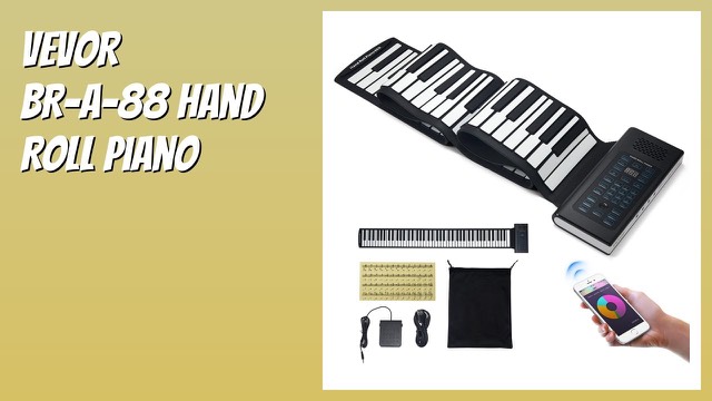 VEVOR BR-A-88 88-key roll-up piano with LED display