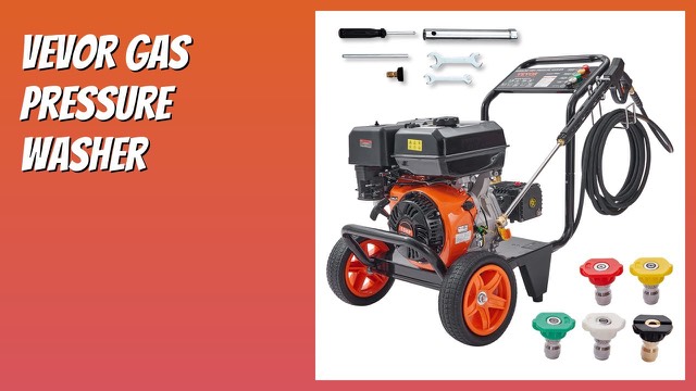 VEVOR BSG250A gas pressure washer with spray gun and hose