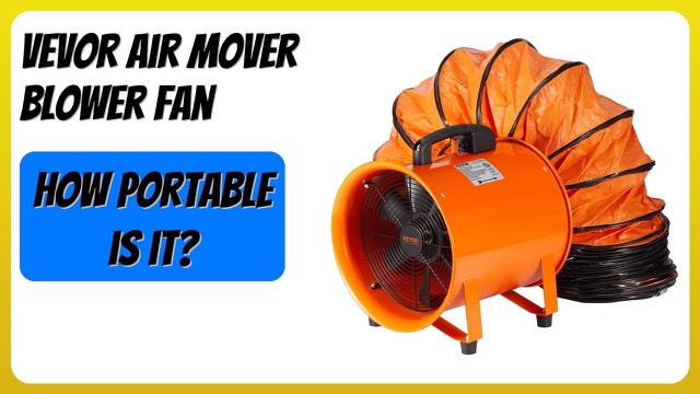 VEVOR orange 12 inch portable air mover blower fan with flexible duct