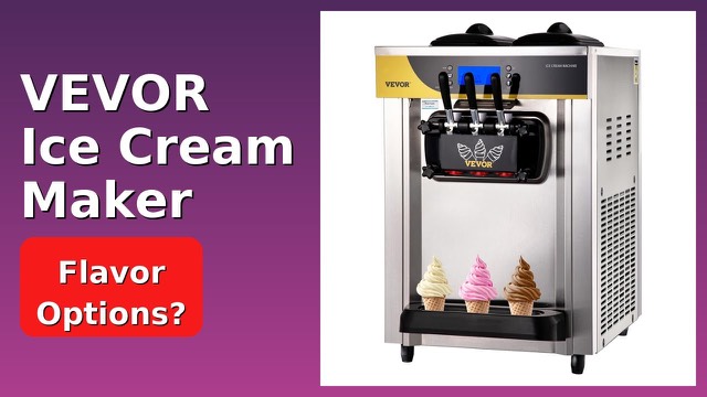 VEVOR stainless steel commercial soft serve ice cream machine with two hoppers