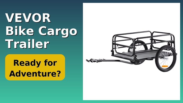 VEVOR foldable bike cargo trailer attached to a bicycle