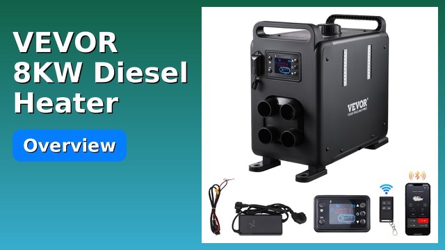 VEVOR 8KW diesel air heater unit with display panel