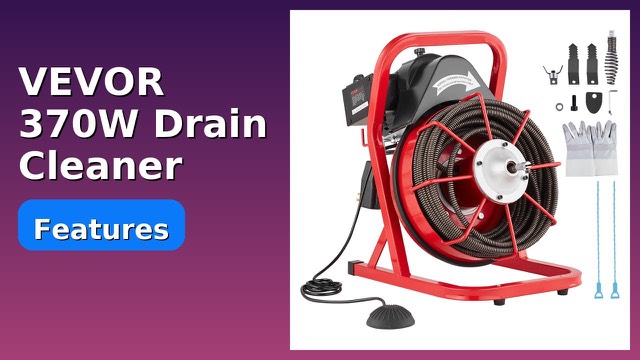 VEVOR D1000 electric drain cleaner machine with open cable drum