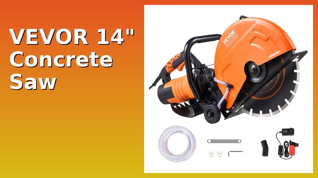 VEVOR DC355 14-inch electric concrete saw with wheeled base