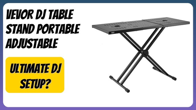 VEVOR foldable DJ table stand with a metal mesh top
