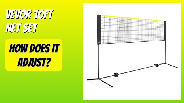 VEVOR portable 10 ft badminton and volleyball net set on a lawn