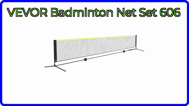 VEVOR portable badminton net set with poles, rackets and carry bag
