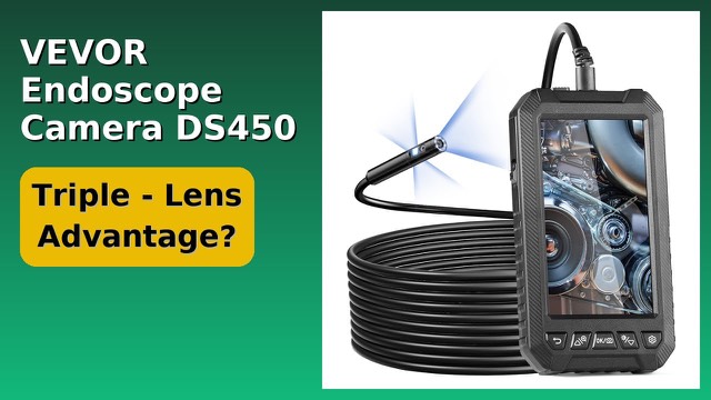 VEVOR DS450 endoscope camera with 5-inch screen and snake cable
