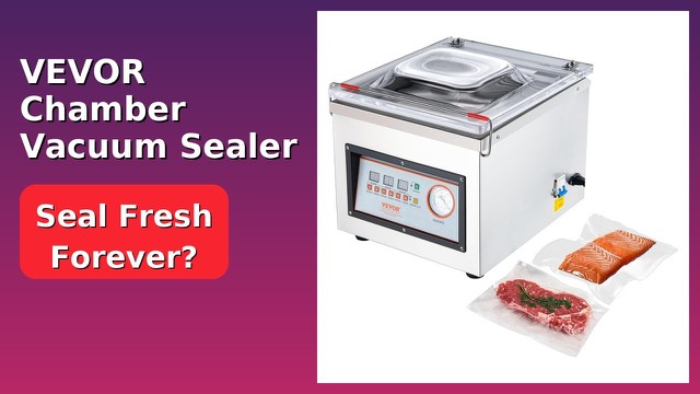 VEVOR DZ-260C stainless steel chamber vacuum sealer with lid open