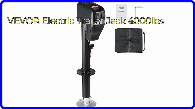VEVOR EJ3550B electric trailer tongue jack with crank handle