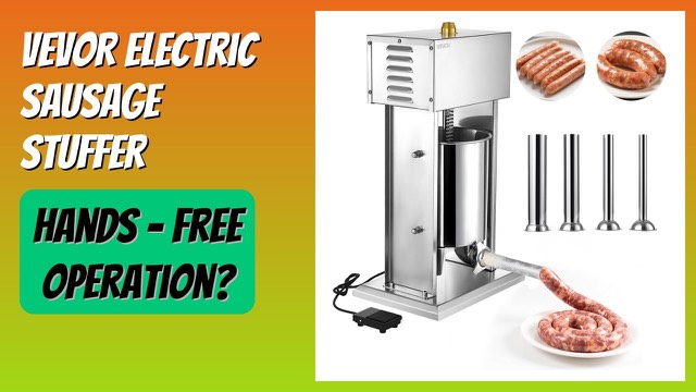 VEVOR EVS-10L vertical stainless steel electric sausage stuffer with foot pedal