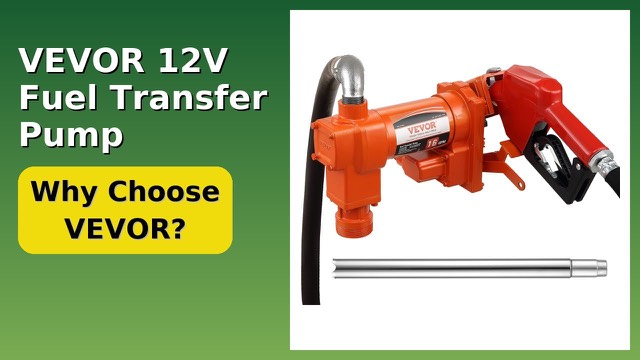 VEVOR 12V fuel transfer pump with hose and automatic nozzle