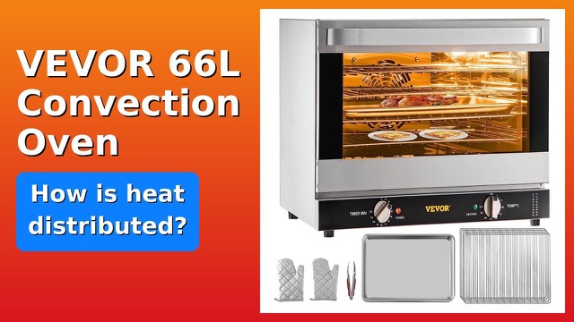 VEVOR stainless steel countertop convection oven with glass door and wire racks