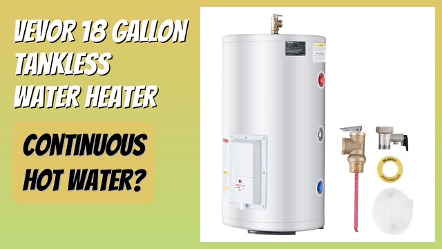 VEVOR 18-gallon electric water heater with LED display and temperature knob