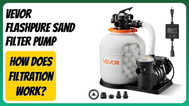 VEVOR FlashPure 16-inch sand filter pump for above-ground pools