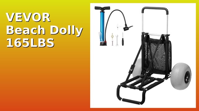 VEVOR folding aluminum beach dolly with large balloon wheels