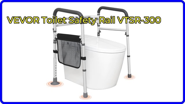 VEVOR folding aluminium toilet safety rail with foam armrests